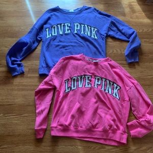 Bundle of two VS pink sweatshirts
